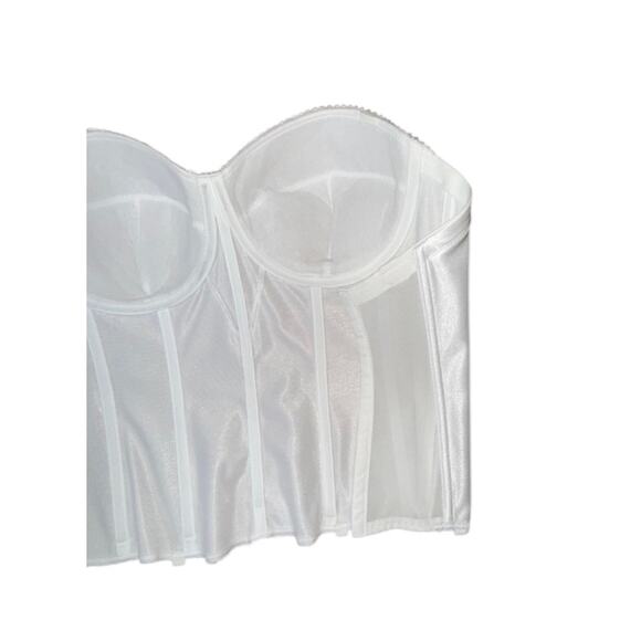 Dominique White Bustier Corset Long Line Bra 40C - Picture 5 of 7